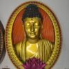 WhatsApp Image 2026-03-04 at 4.07.38 PM Oval Buddha Wall Hanging with Lotus Base & Beaded Frame – 17x13 inch (Gold,Brown))