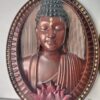 WhatsApp Image 2026-03-04 at 4.07.39 PM (2) Oval Buddha Wall Hanging with Lotus Base & Beaded Frame – 17x13 inch (Gold,Brown))