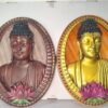 WhatsApp Image 2026-03-04 at 4.07.40 PM Oval Buddha Wall Hanging with Lotus Base & Beaded Frame – 17x13 inch (Gold,Brown))