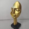 Minimalist Abstract Face Sculpture Gold – Modern Artistic Table Décor