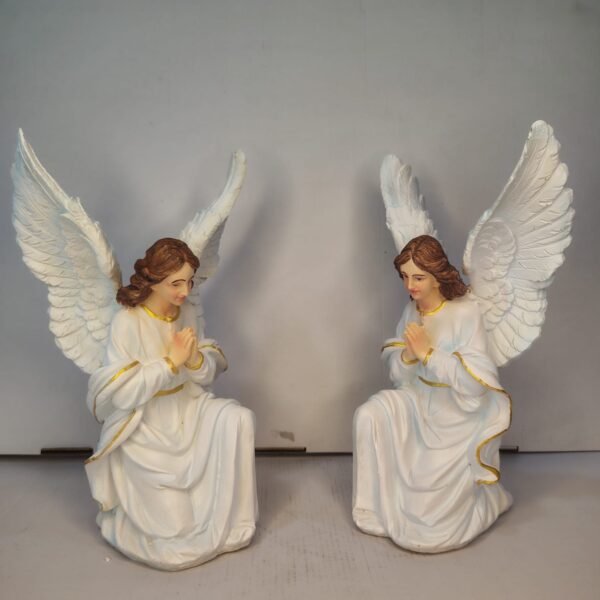 WhatsApp Image 2026-03-06 at 2.20.36 PM (1) Kneeling Prayer Angel Statue – White Guardian Angels | 1 ft size