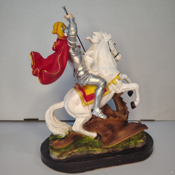 WhatsApp Image 2026-03-06 at 2.20.55 PM (2) Saint George Slaying the Dragon Statue – Christian Warrior Saint Figurine | 14 Inch