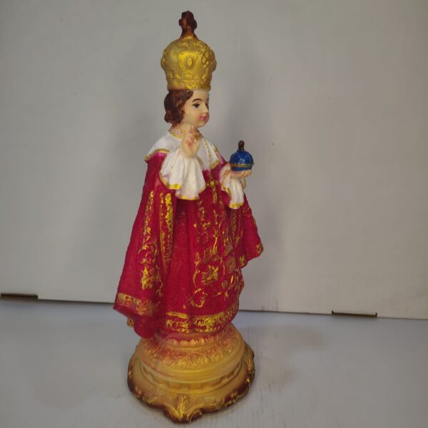 Infant Jesus of Prague Statue – Red & Gold Devotional Figurine | 1 ft size
