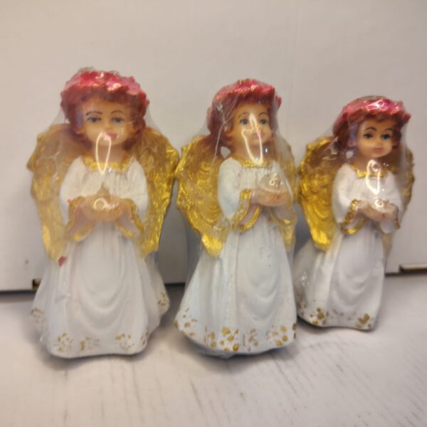 Mini Angel Candle Holder Figurine Set – Cherub Angels with Tealight | 4.5 Inch