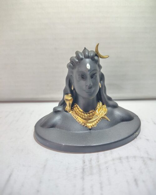 WhatsApp Image 2026-03-06 at 4.34.02 PM (1) Modern Lord Shiva Bust Idol – Black & Gold Spiritual Decor Statue | 3 Inch