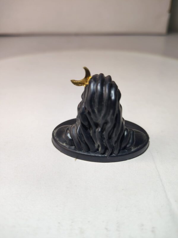 Modern Lord Shiva Bust Idol – Black & Gold Spiritual Decor Statue | 3 Inch