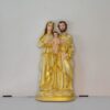 high quality holy family gold finish statue