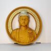 Buddha Wall Hanging Round Frame (Golden Finish) –16 inch Premium Decorative Wall Art