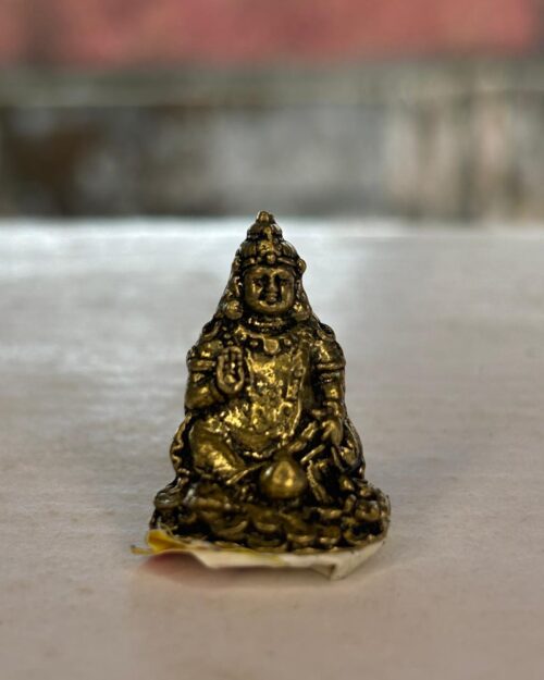 Mini Goddess Lakshmi Idol – Antique Finish Wealth & Prosperity Statue | 1 Inch