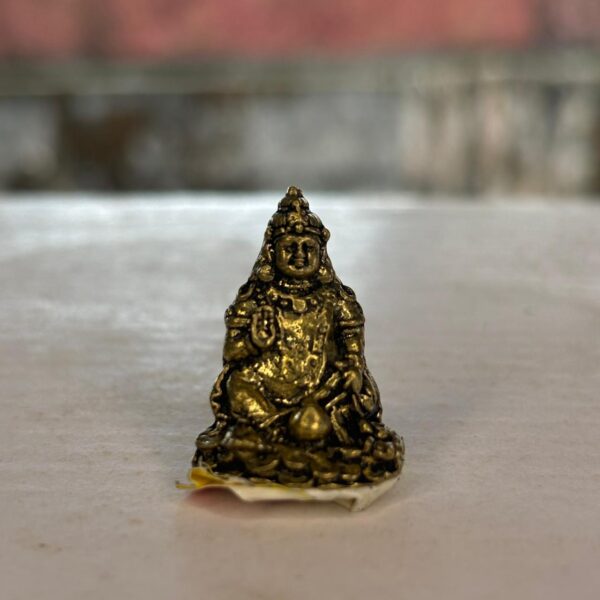 Mini Goddess Lakshmi Idol – Antique Finish Wealth & Prosperity Statue | 1 Inch