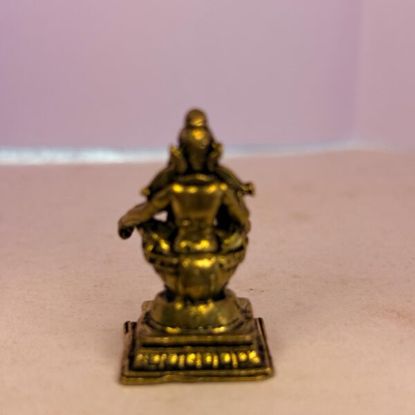 Mini Lord Ayyappa Idol – Antique Finish Spiritual Figurine | 1 Inch
