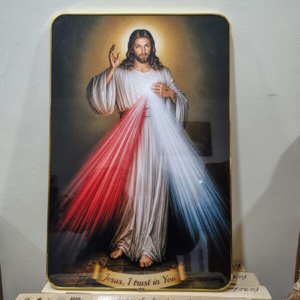 jesus divine mercy frame Divine Mercy Jesus Resin Wall Art Frame – Sacred Heart Devotional Plaque | 12 x 18 Inch – ₹525
