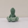 buddha 3 inch poly marble Meditating Buddha on Lotus Statue – Antique Green Finish Spiritual Idol | 3 Inch | 295