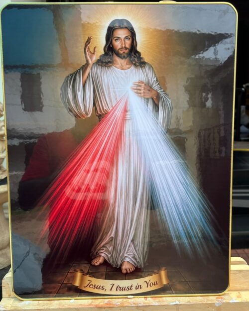 mercy jesus resin frame