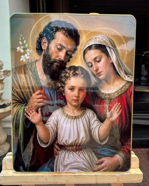 holy family resin frame