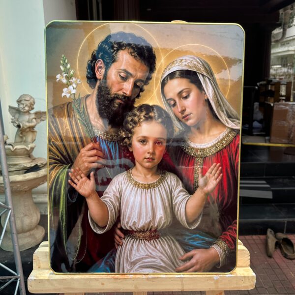 holy family resin frame