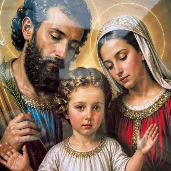 holy family resin frame