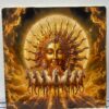 Surya Dev Seven Horses Golden Wall Art - 24 x 24 inch
