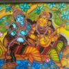 Krishna and Saraswati Devotional Framed Wall Art - 14 X 20 inch I Mural Art