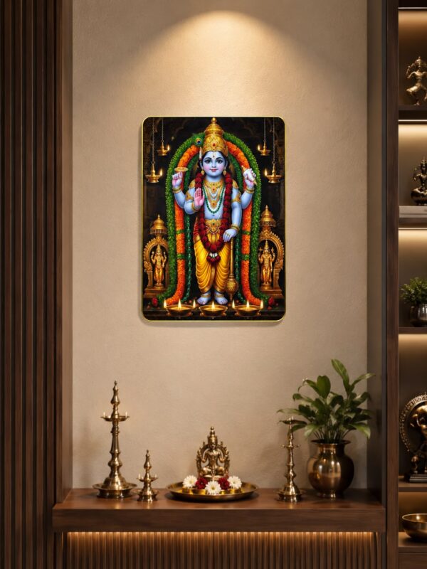 18 x 22 Guruvayurappan Krishna Resin Wall Frame 18 x 22 inch | Premium Lord Krishna Religious Wall Decor