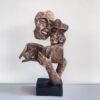 Abstract Couple Reading Sculpture – Artistic Tabletop Decor
