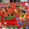 Krishna Ananthashayanam Kerala Mural Art Panel | 19 x 38 Inch