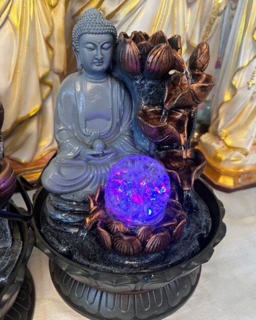 Buddha Lotus LED Water Fountain