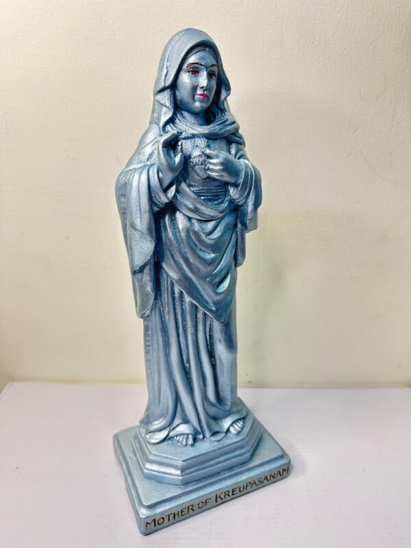 Mother of Kreupasanam Silver Finish Statue | 13 Inch
