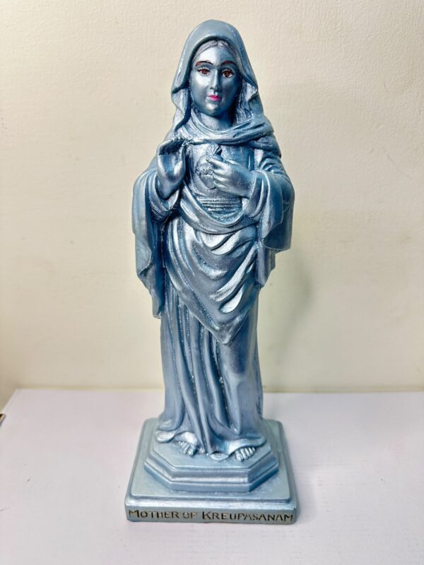 Mother of Kreupasanam Silver Finish Statue | 13 Inch