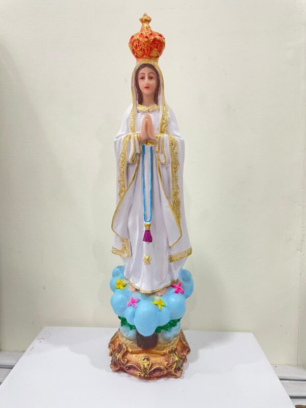 Crowned Virgin Mary Prayer Statue | 17 Inch