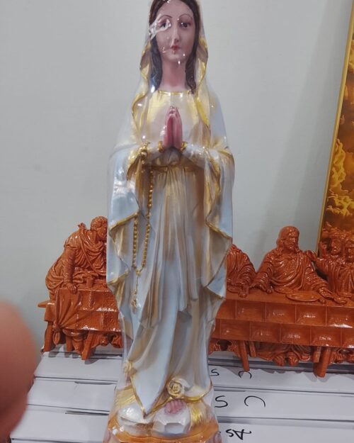 18 Inch Mother Mary Praying Statue | Blessed Virgin Mary Resin Religious Figurine for Home, Church & Prayer Room