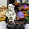 Angel Water Fountain with LED Crystal Ball | Resin Tabletop Indoor Decorative Waterfall Fountain