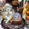 Angel Water Fountain with LED Crystal Ball | Resin Tabletop Indoor Decorative Waterfall Fountain