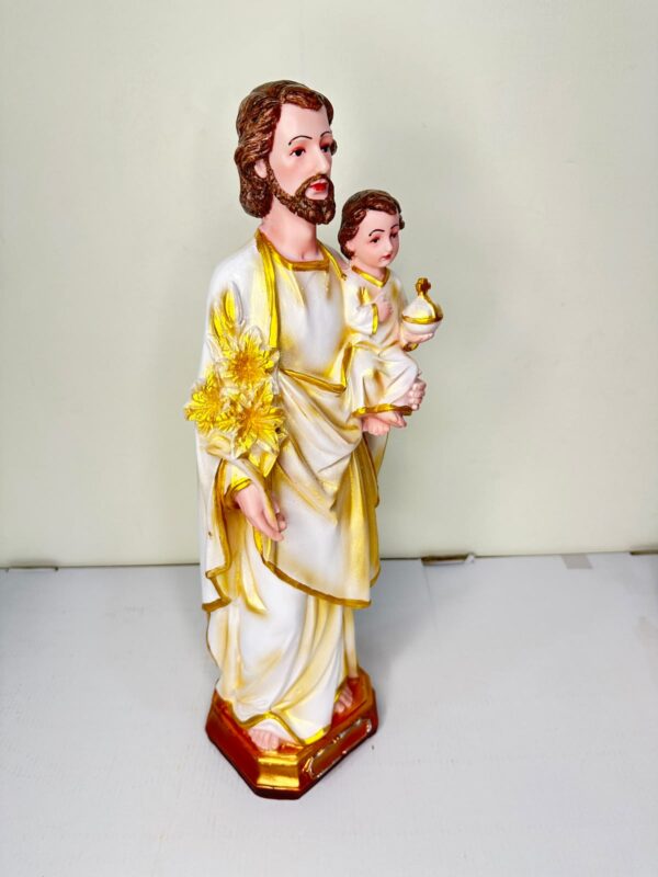 17 Inch St. Joseph with Infant Jesus Statue | Saint Joseph Resin Religious Figurine for Home, Church & Prayer Room