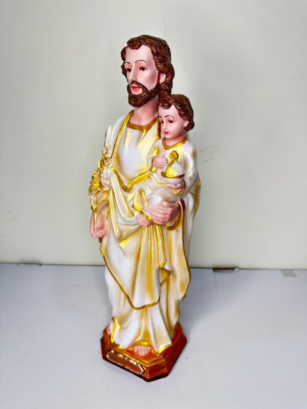 17 Inch St. Joseph with Infant Jesus Statue | Saint Joseph Resin Religious Figurine for Home, Church & Prayer Room