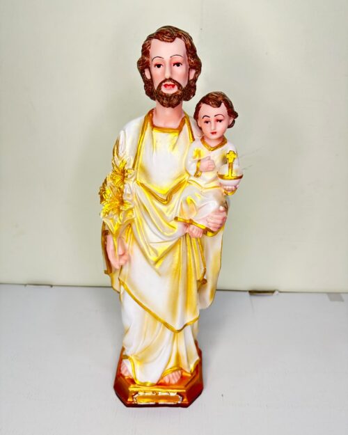 17 Inch St. Joseph with Infant Jesus Statue | Saint Joseph Resin Religious Figurine for Home, Church & Prayer Room