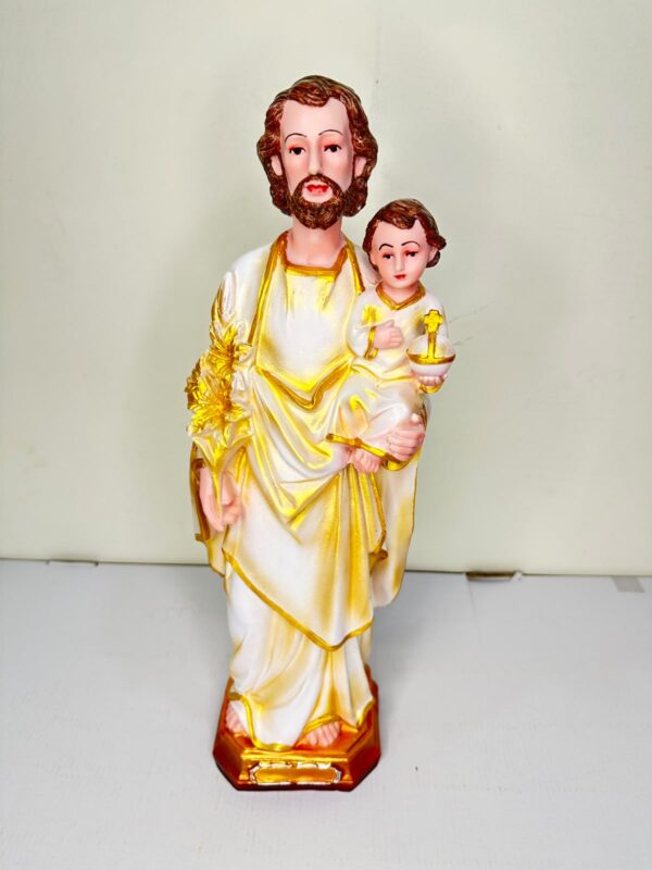 17 Inch St. Joseph with Infant Jesus Statue | Saint Joseph Resin Religious Figurine for Home, Church & Prayer Room