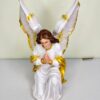 9 Inch Kneeling Guardian Angel Statue Pair | Praying Angel Resin Religious Figurine for Home, Church & Prayer Room