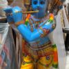 Lord Krishna Flute Playing Fibre Statue – Krishna with Peacock Feather Decorative Figurine| 4 1/4 FT