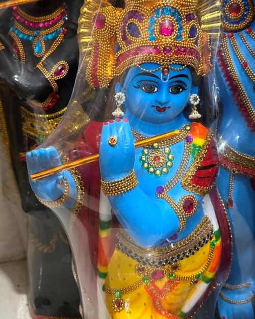 WhatsApp Image 2026-08-07 at 3.05.40 PM 2 FT Lord Krishna Flute Playing Fibre Statue – Krishna with Peacock Feather Decorative Figurine