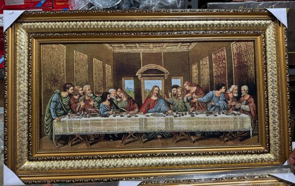 WhatsApp Image 2026-08-07 at 3.10.41 PM The Last Supper Religious Wall Cloth Frame | 28 x 17 Inch