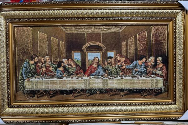 WhatsApp Image 2026-08-07 at 3.10.42 PM The Last Supper Religious Wall Cloth Frame | 28 x 17 Inch
