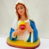 Sacred Heart of Mary Resin Bust Statue | Catholic Religious Devotional Figurine for Home Altar, Prayer Room & Church