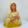Sacred Heart of Mary Resin Bust Statue | Catholic Religious Devotional Figurine for Home Altar, Prayer Room & Church