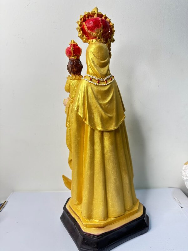 Velankanni Matha with Infant Jesus – Golden Finish Statue  | 1 1/4 FT