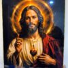 Sacred Heart of Jesus 18 x 24 Inch Religious Wall Art – Divine Mercy Jesus Spiritual Artwork