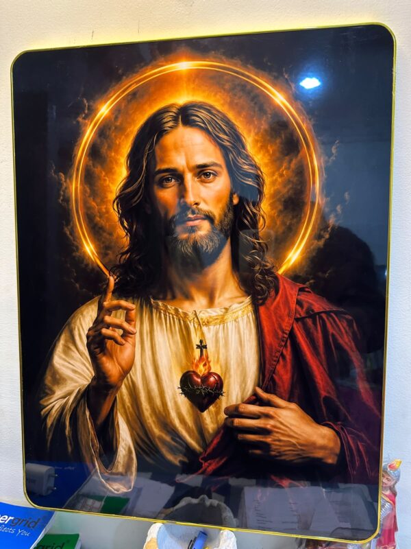 Sacred Heart of Jesus 18 x 24 Inch Religious Wall Art – Divine Mercy Jesus Spiritual Artwork