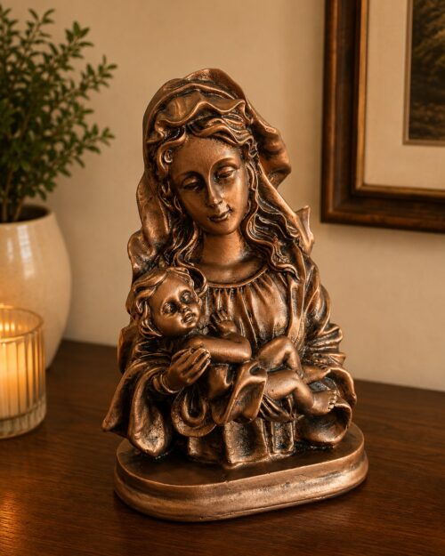 Mother Mary Holding Baby Jesus Statue N 26 | 7 Inch