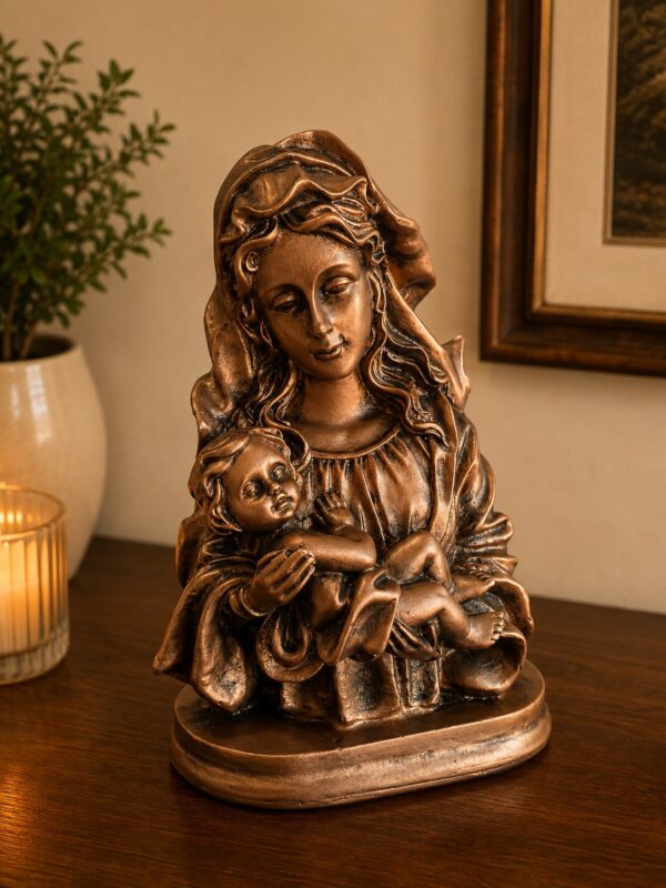 Mother Mary Holding Baby Jesus Statue N 26 | 7 Inch