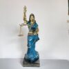 bl2 Goddess of Justice Statue – Blue Lady Justice Figurine with Scales and Sword N15 | 14 Inch